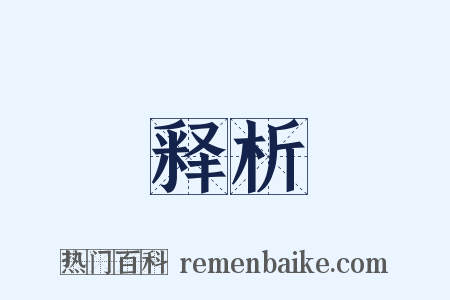 释析是什么意思的图片